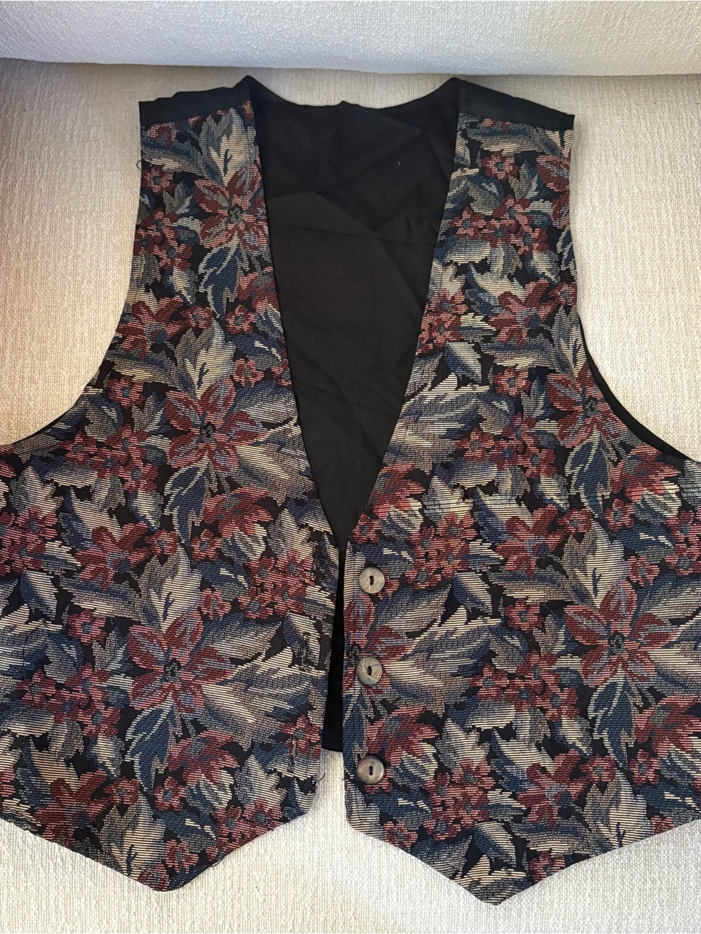 Vintage Floral Tapestry Vest